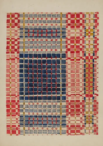 Coverlet by William Kerby, index of american design, 1936