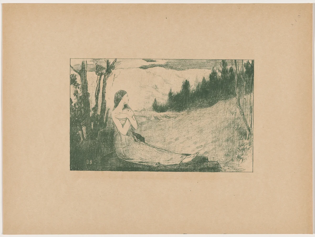 Sainte Agnès by Jean Danguy, print, 1895