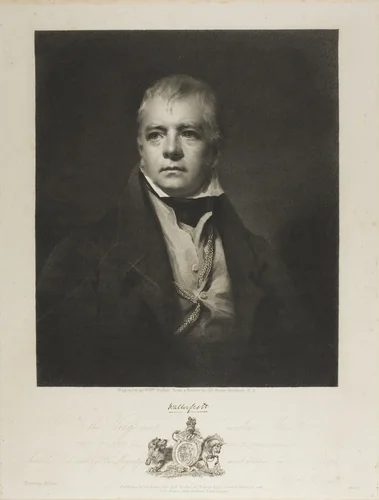 Sir Walter Scott Bart by William Walker, print, 1826