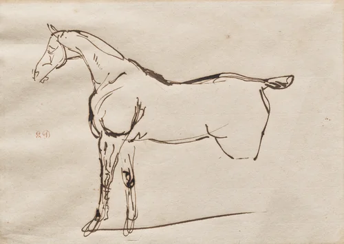 Study of a Horse by Eugène Delacroix, drawing, 1820-1835