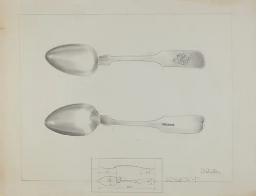Silver Spoon by Charlotte Winter, index of american design, 1936