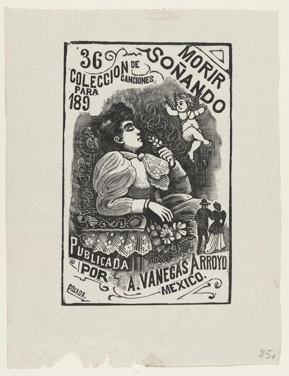 To Die Dreaming (Morir Soñando) from 25 Prints of José Guadalupe Posada by José Guadalupe Posada, print, 1890