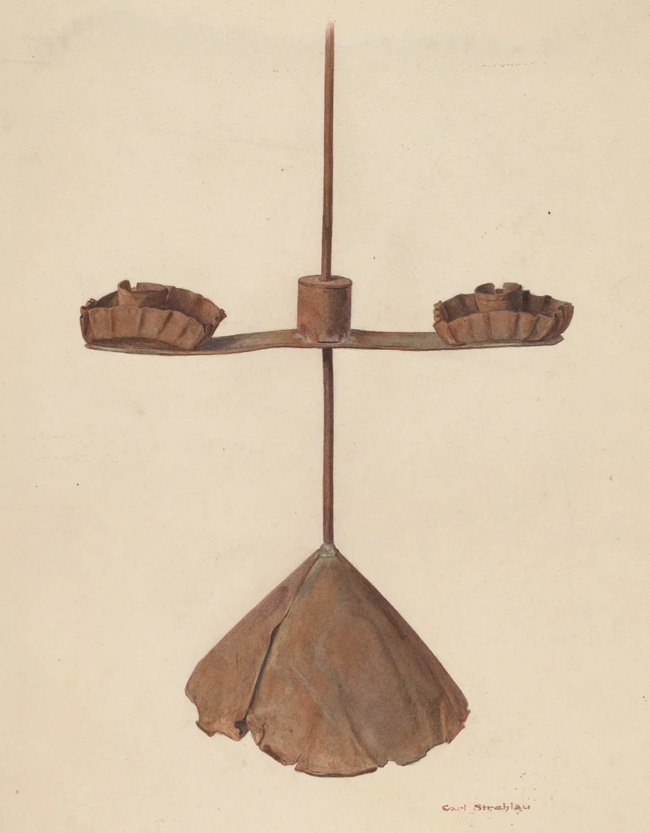 Candlestick by Carl Strehlau, index of american design, 1940