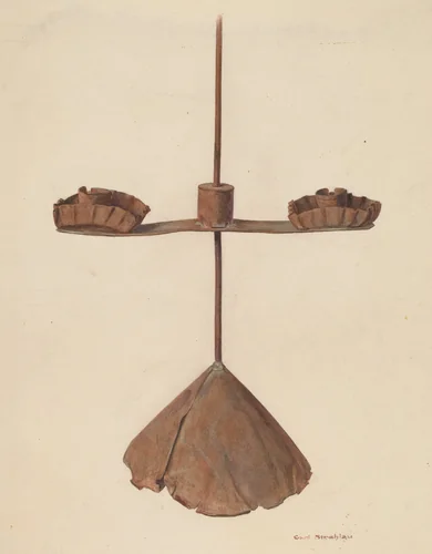 Candlestick by Carl Strehlau, index of american design, 1940
