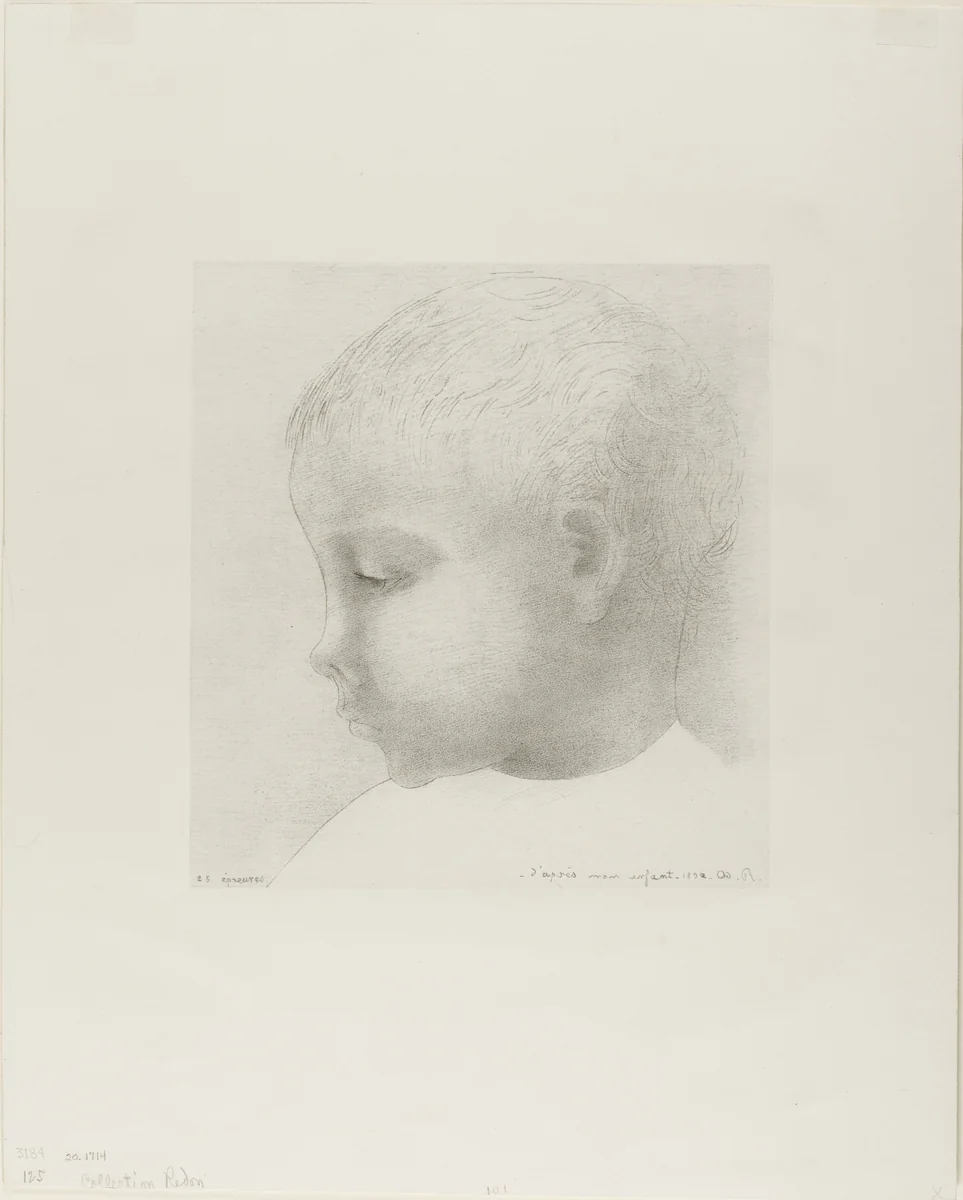 My Child by Odilon Redon, print, 1893