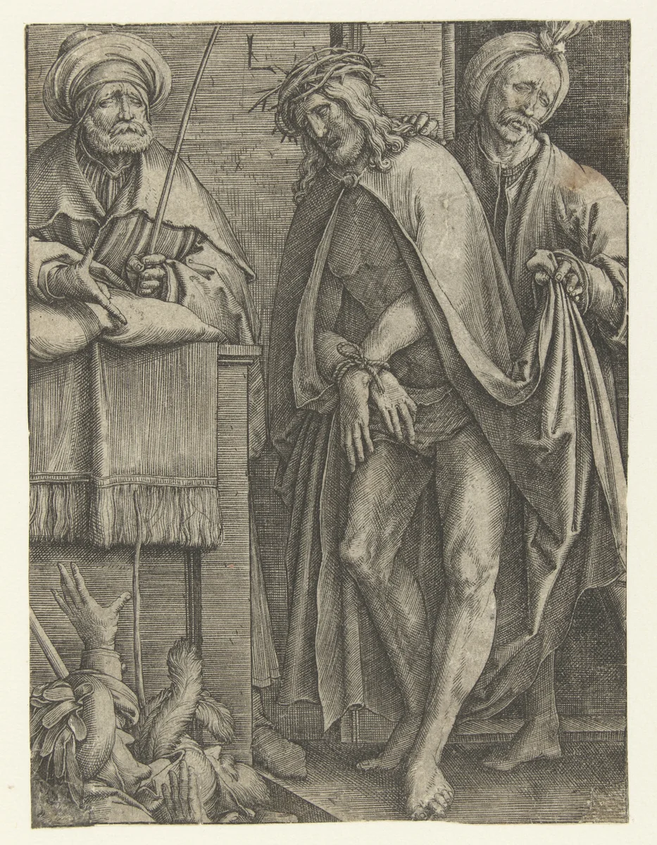 Christus door Pilatus aan het volk getoond (Ecce Homo) by Unknown, print, 1510-1514
