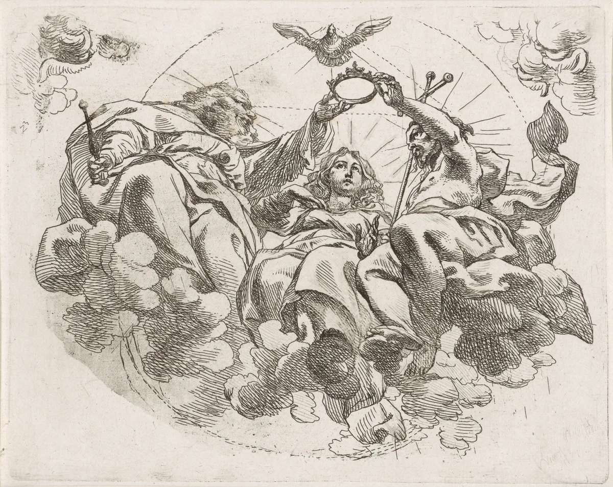 Kroning van Maria by Cornelis Schut, print, 1618-1655