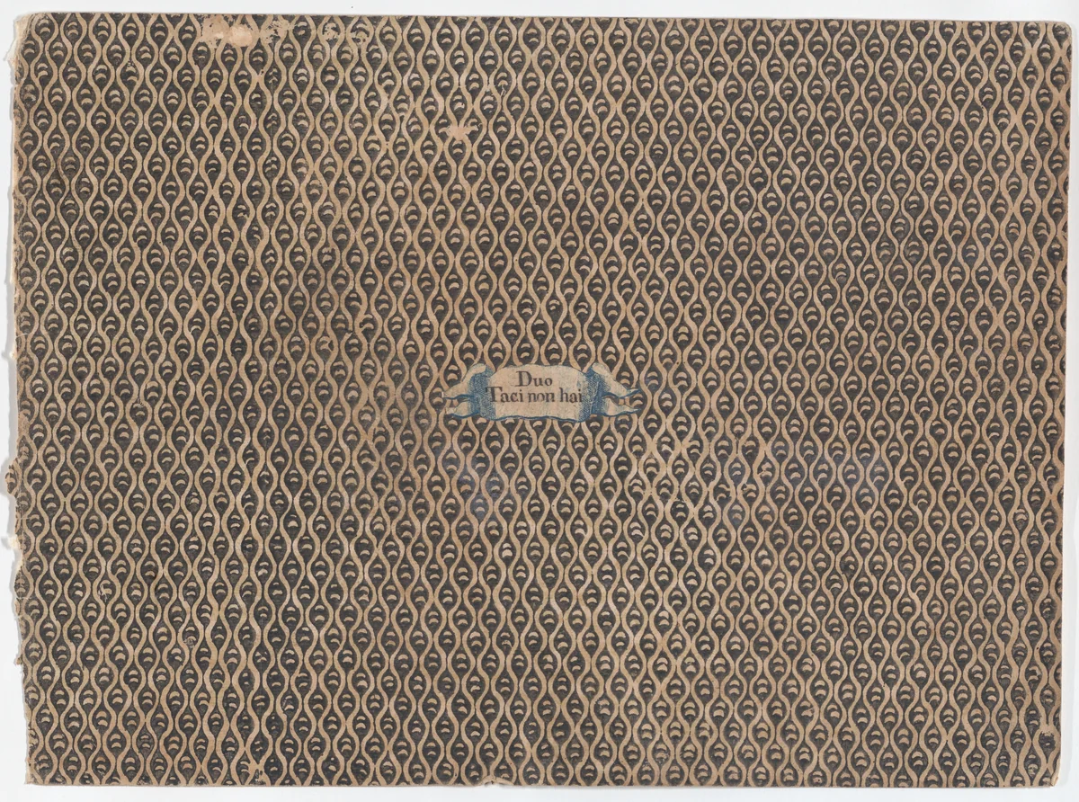 Sheet with overall abstract pattern by anonymous, print, 1800-1900