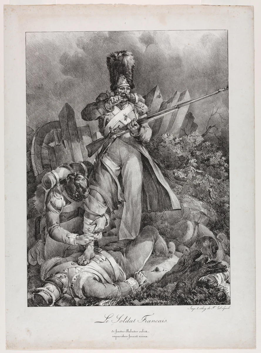The French Soldier (Le Soldat français) by Nicolas Toussaint Charlet, print, 1818