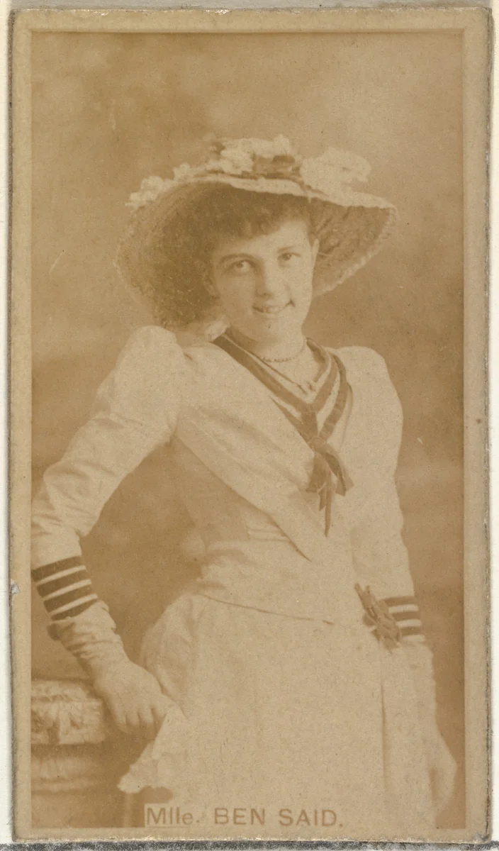 Mlle. Ben Said, from the Actors and Actresses series (N145-8) issued by Duke Sons & Co. to promote Duke Cigarettes by W. Duke, Sons & Co., photograph, 1890-1895