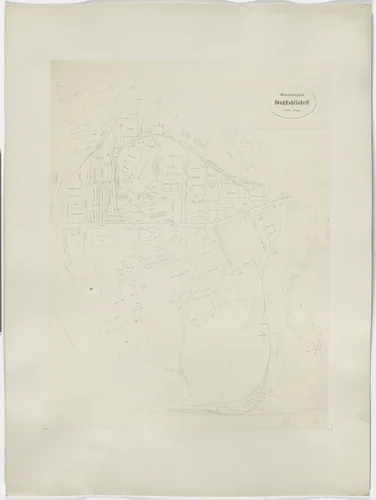 Layout of Friedrich Krupp Cast Steel Works, Essen by Hugo van Werden, photograph, 1868