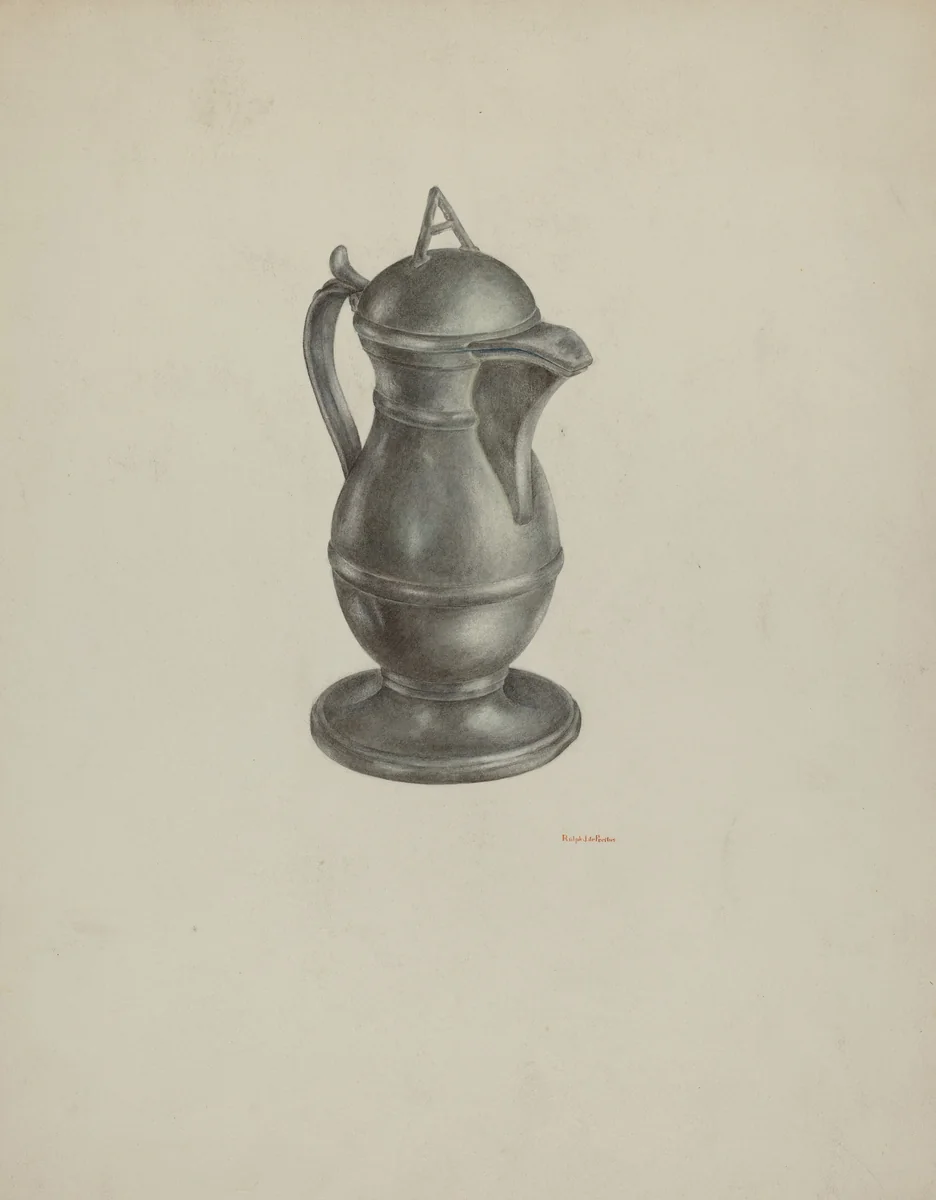 Pewter Jar by R.J. De Freitas, index of american design, 1939