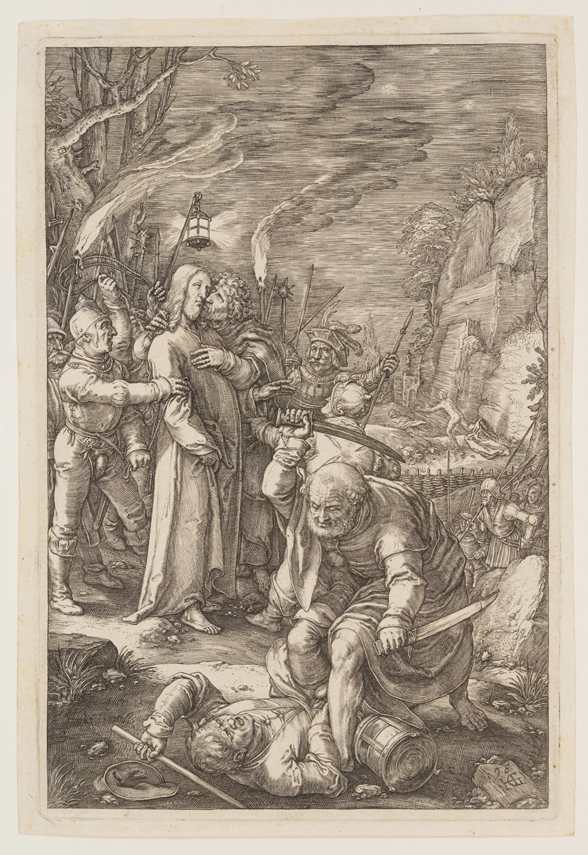 Christ Taken Captive, from The Passion by Hendrick Goltzius, print, 1598