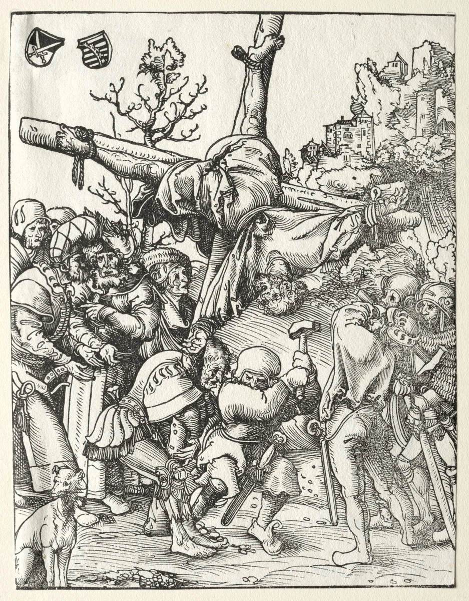 Martyrdom of St. Peter by Lucas Cranach, print