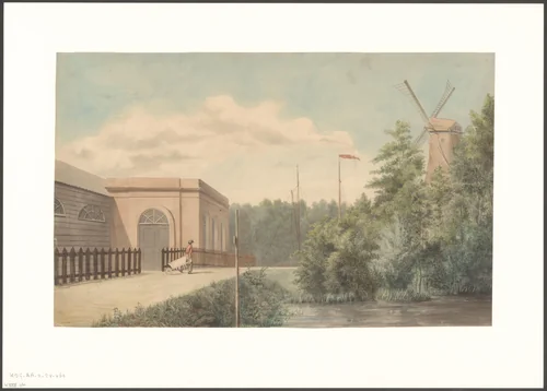 Gezicht op de Lijnbaansgracht by anonymous, drawing, 1800-1899