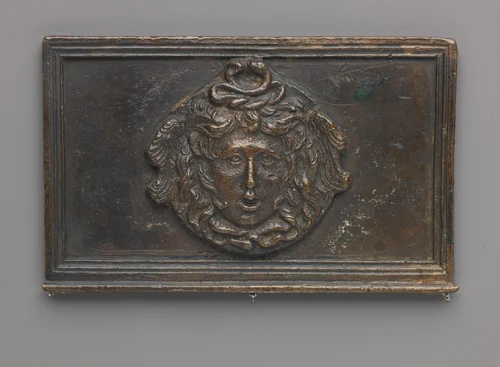 Side panel of a writing box (decorated with Medusa mask) by Severo Calzetta da Ravenna, other, 1500-1600