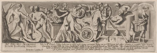 The Death of Meleager by Bernardino Capitelli, print, 1628-1638