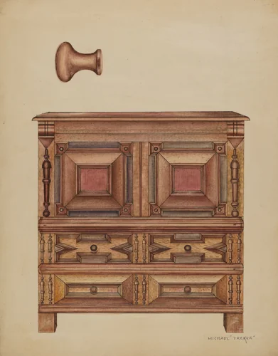 Chest (with two drawers) by Michael Trekur, index of american design, 1936