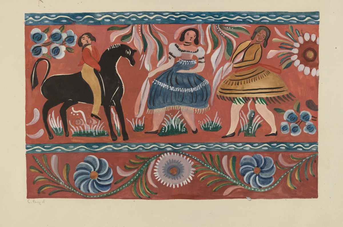 Painted Chest by E. Boyd, index of american design, 1936