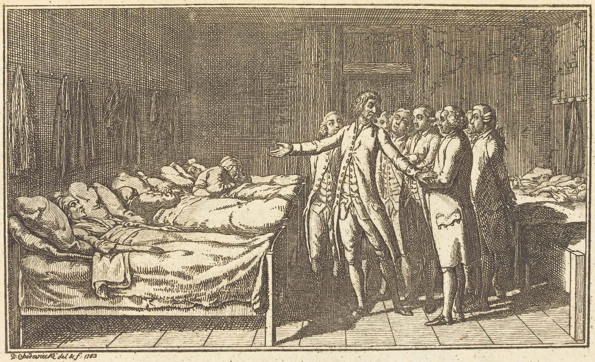 A Welcome Guest by Daniel Nikolaus Chodowiecki, print, 1777-1791