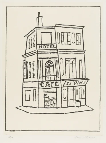 Hotel Café by Stuart Davis, print, 1928