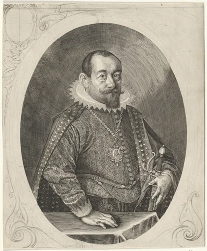 Portret van Caspar von Warnsdorff by Aegidius Sadeler, print, 1597-1629