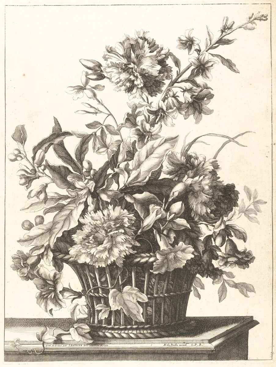 Upright Baskets of Flowers by Jean Baptiste Monnoyer, book, 1680-1690