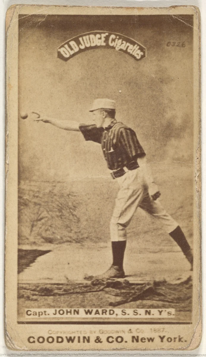 John Montgomery Ward, Captain and Shortstop, New York, from the Old Judge series (N172) for Old Judge Cigarettes by Goodwin & Company, photograph, 1887