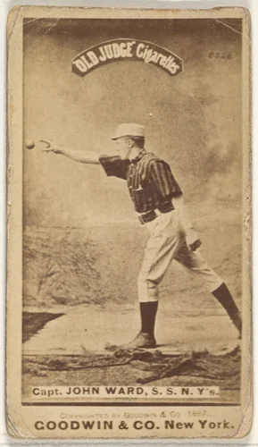 John Montgomery Ward, Captain and Shortstop, New York, from the Old Judge series (N172) for Old Judge Cigarettes by Goodwin & Company, photograph, 1887