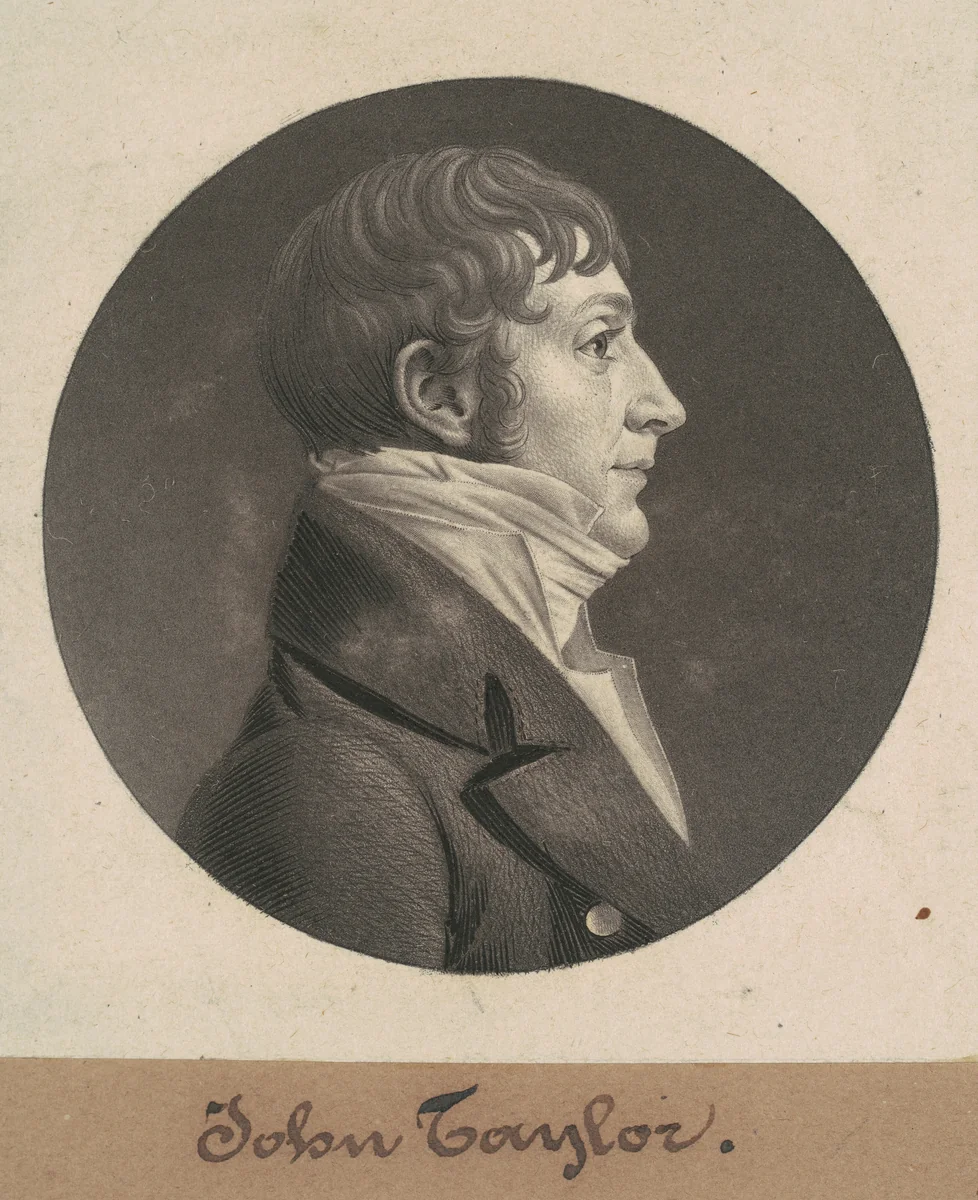 John Taylor by Charles B. J. Févret de Saint-Mémin, print, 1806
