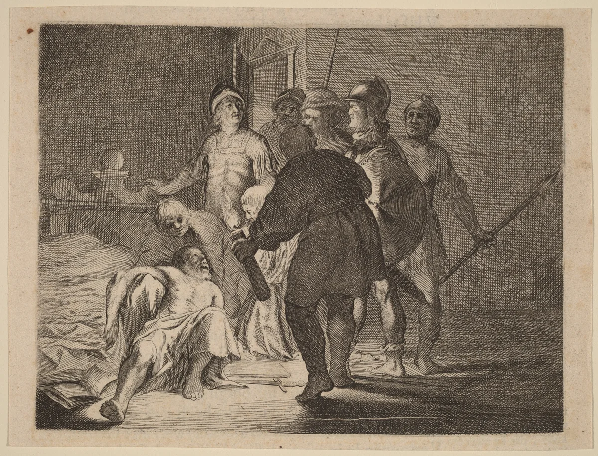 The Death of Cato by Willem Basse, print, 1634