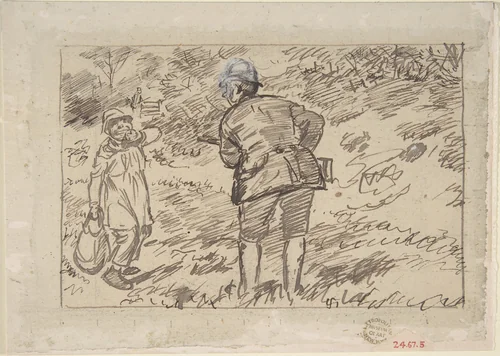 "A Reproof" by Charles Samuel Keene, drawing, 1870-1891