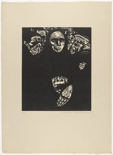The People (Das Volk), state VII/VII, plate 7 from War (Krieg) by Käthe Kollwitz, print, 1922