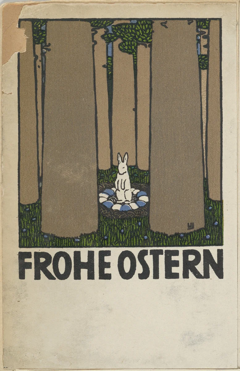 Happy Easter (Frohe Ostern) by Urban Janke, print, 1908