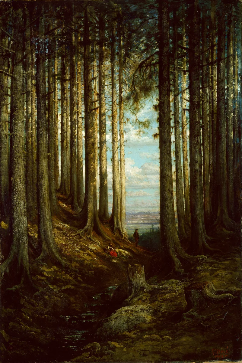Alpine Scene by Gustave Doré, painting, 1865