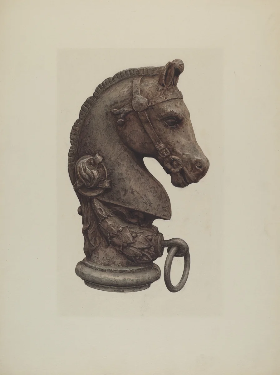 Hitching Post by American 20th Century, index of american design, 1935-1942