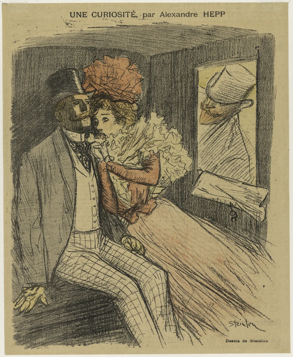 Gil Blas Illustré: Une Curiosité, par Alexandre Hepp by Théophile Alexandre Steinlen, print, 1897