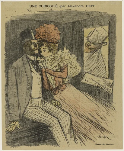 Gil Blas Illustré: Une Curiosité, par Alexandre Hepp by Théophile Alexandre Steinlen, print, 1897