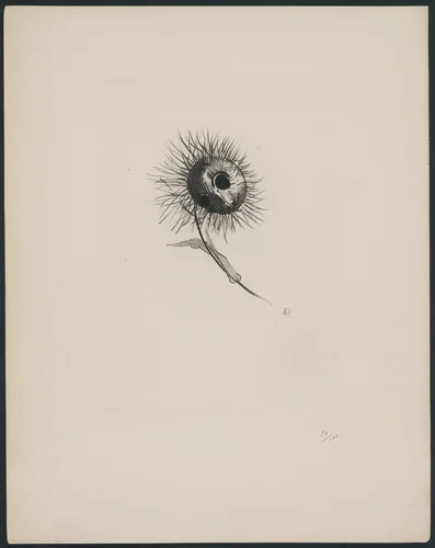 Tailpiece from The Flowers of Evil (Les Fleurs du mal) by Odilon Redon, print, 1890