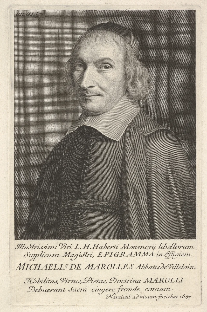 Michel de Marolles by Robert Nanteuil, print, 1657