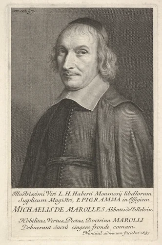 Michel de Marolles by Robert Nanteuil, print, 1657