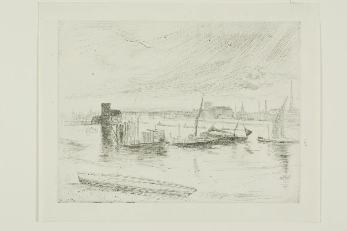 Battersea Dawn (Cadogan Pier) by James McNeill Whistler, print, 1863