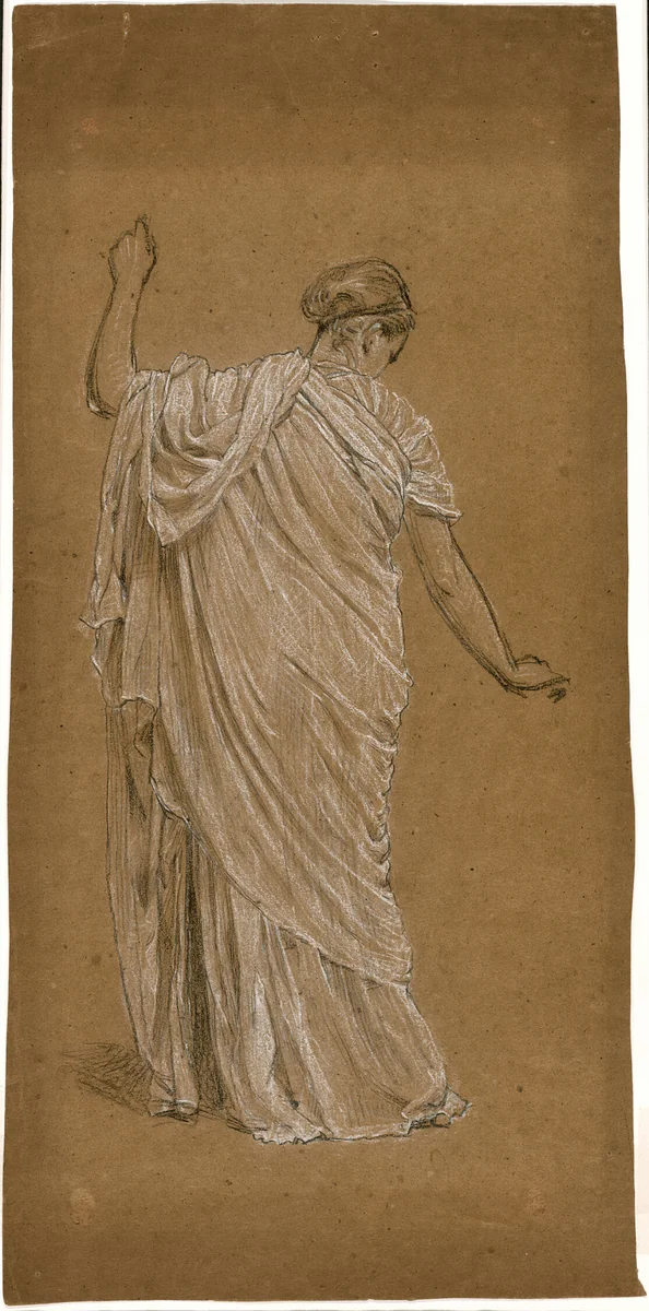 Study for "A Garden" by Albert Joseph Moore, drawing, 1869
