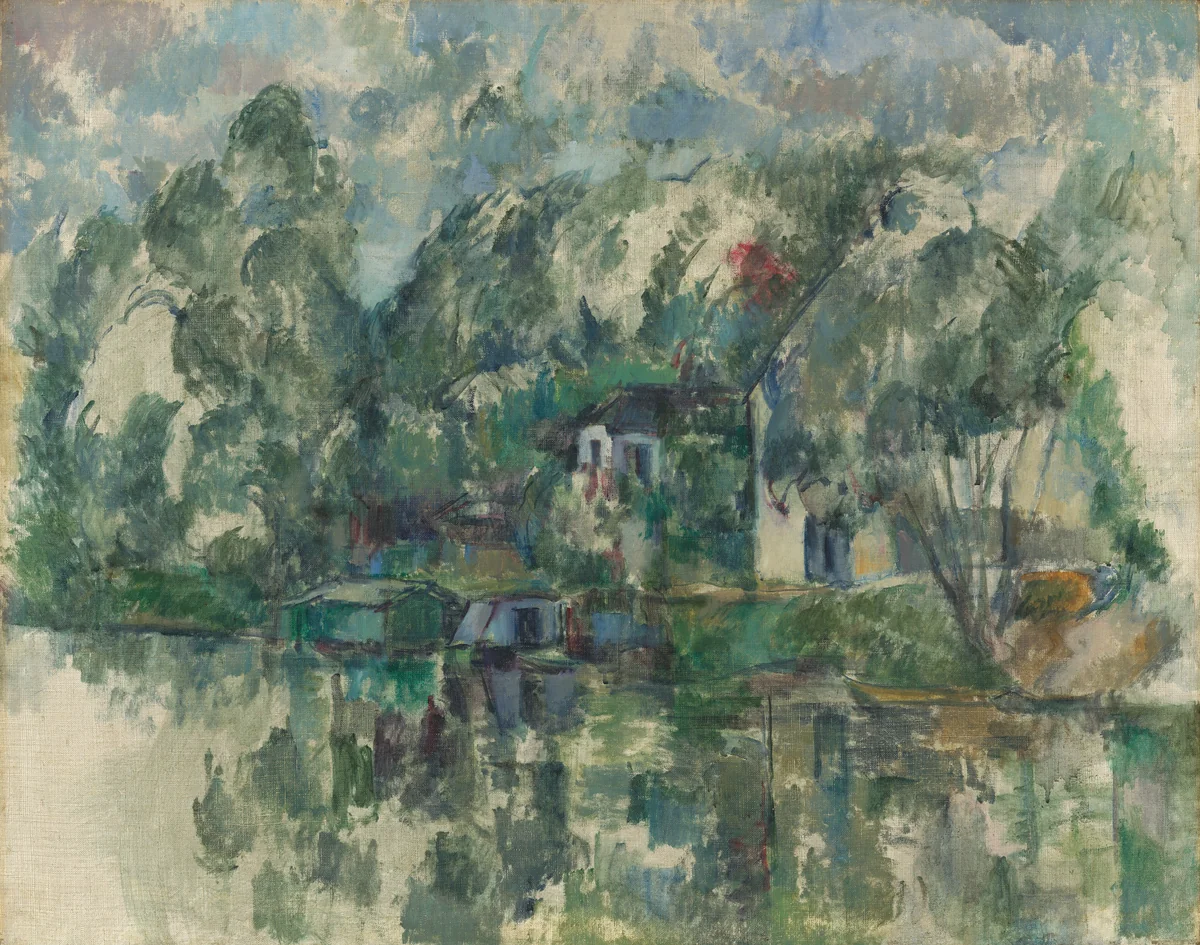 At the Water's Edge by Paul Cezanne, painting, 1890