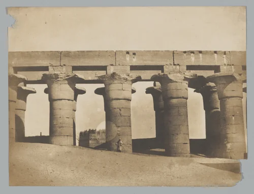 Louqsor, grande colonnade du palais by Maxime Du Camp, photograph, 1849-1851