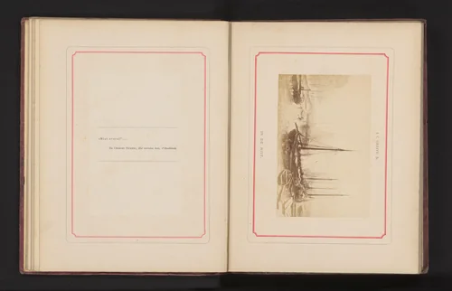 Fotoreproductie van een schilderij, voorstellende schepen in een dichtgevroren haven by anonymous, photograph, 1868-1878