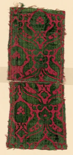 Two Fragments by Italy, textile, 1501-1600