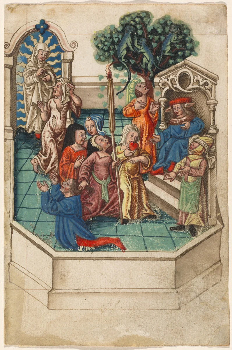 The Calumny of Apelles [fol. 6 recto] by French early 16th Century, drawing, 1512-1515