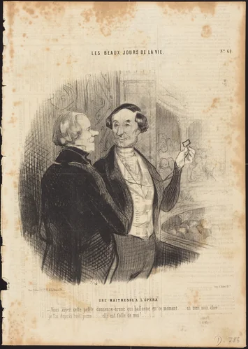 Une Maitresse a l'Opéra by Honoré Daumier, print, 1845