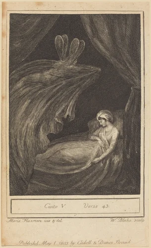 Canto V, Verse 43 by William Blake, print, 1803